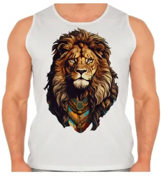 Camiseta Regata adulto ou infantil Leão rei Juda Jesus Cristo salvador - Foto 2