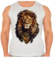 Camiseta Regata adulto ou infantil Leão rei Juda Jesus Cristo salvador - Foto 2