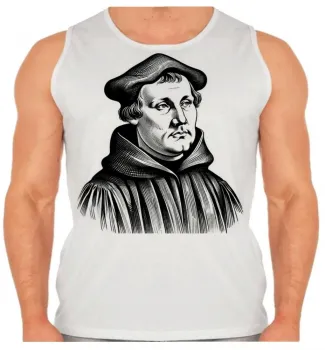 Camiseta Regata adulto ou infantil Martin Lutero igreja Evangelica Protestante