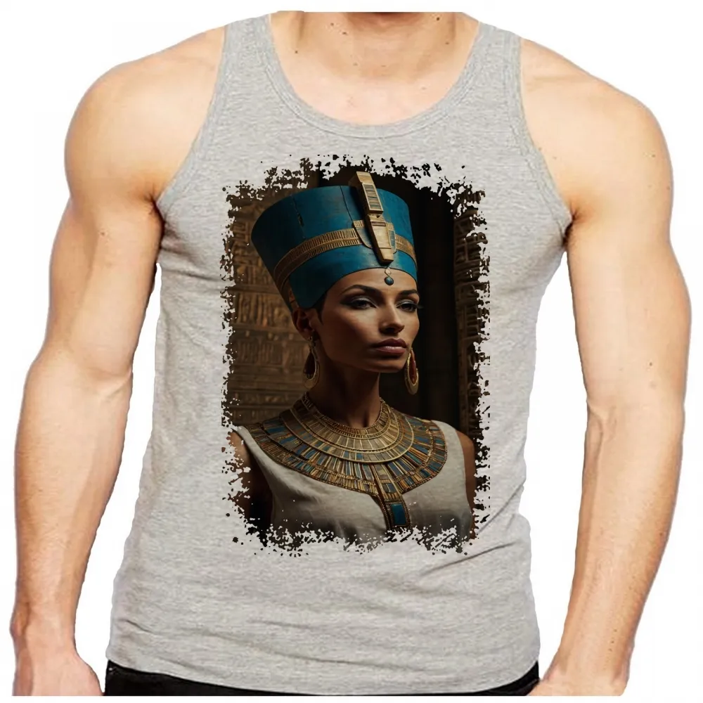 Camiseta Regata adulto ou infantil Nefertite egito piramides