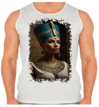 Camiseta Regata adulto ou infantil Nefertite egito piramides - Foto 2