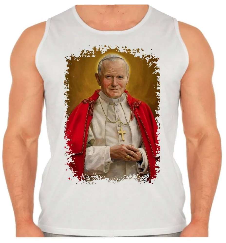 Camiseta Regata adulto ou infantil Papa João Paulo Jesus Cristo Imagem