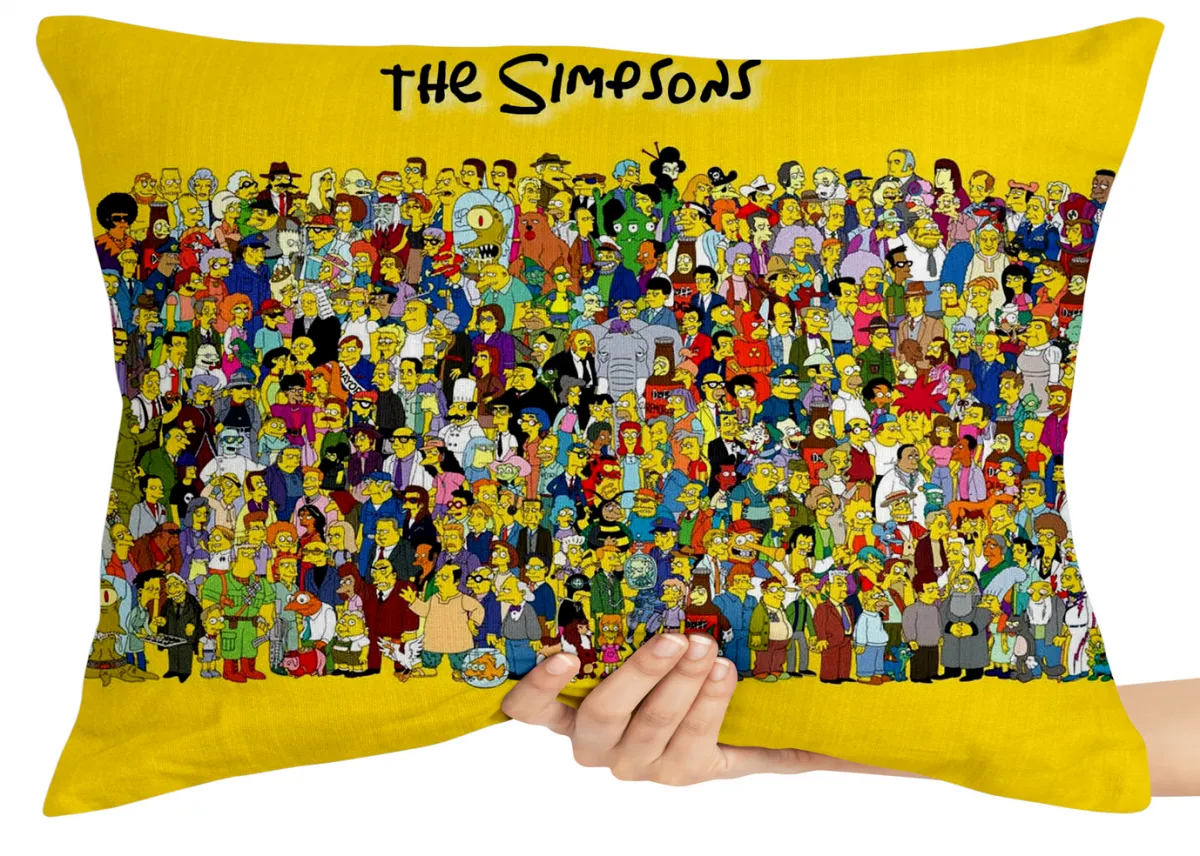 Almofada Gigante para sofá puff sala The Simpsons todos personagens