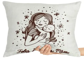 Almofada Gigante para sofá puff sala Feliz Dia das Mães mamãe
