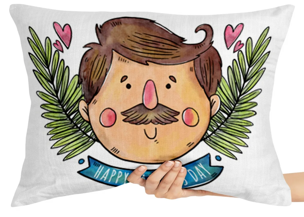 Almofada Gigante para sofá puff sala Feliz Dia dos Pais vintage