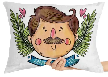 Almofada Gigante para sofá puff sala Feliz Dia dos Pais vintage