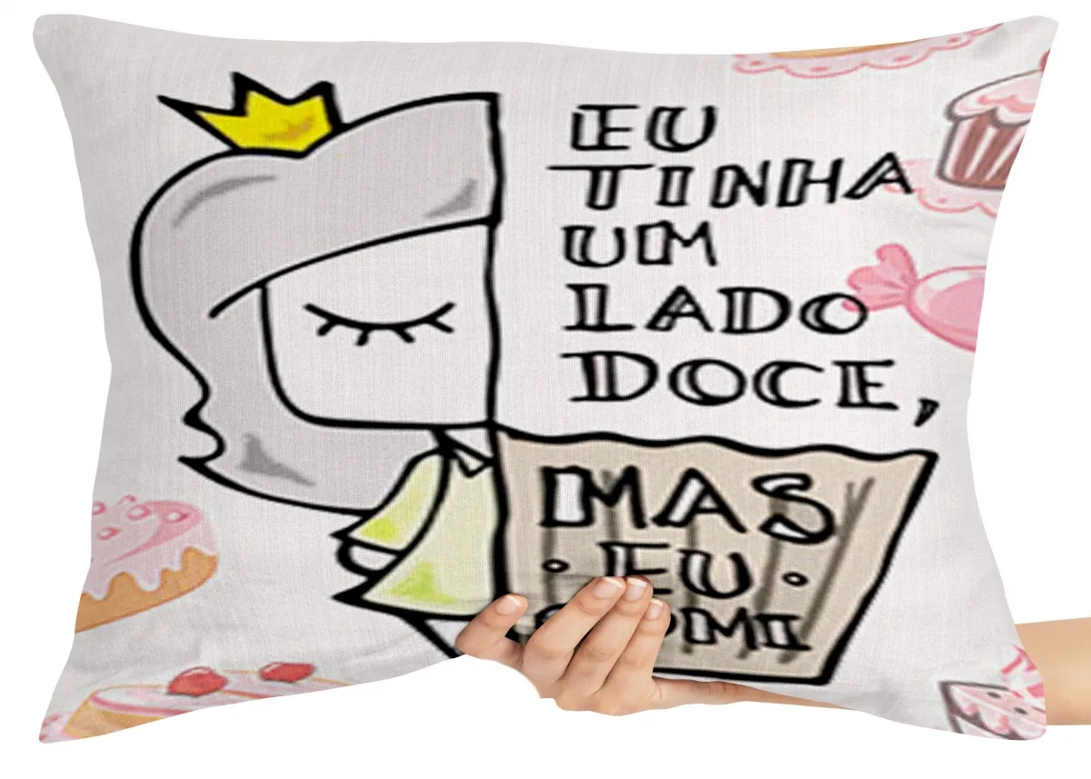 Almofada Gigante para sofá puff sala Lado doce comi cupcake Imagem