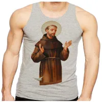 Camiseta Regata adulto ou infantil São Francisco Jesus Cristo - Foto 2