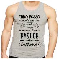 Camiseta Regata adulto ou infantil Senhor meu Pastor Jesus Cristo - Foto 2