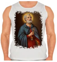 Camiseta Regata adulto ou infantil São Pedro Santo Jesus - Foto 2