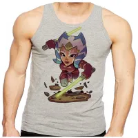 Camiseta Regata adulto ou infantil Ahsoka Jedi Star Wars mulher - Foto 2