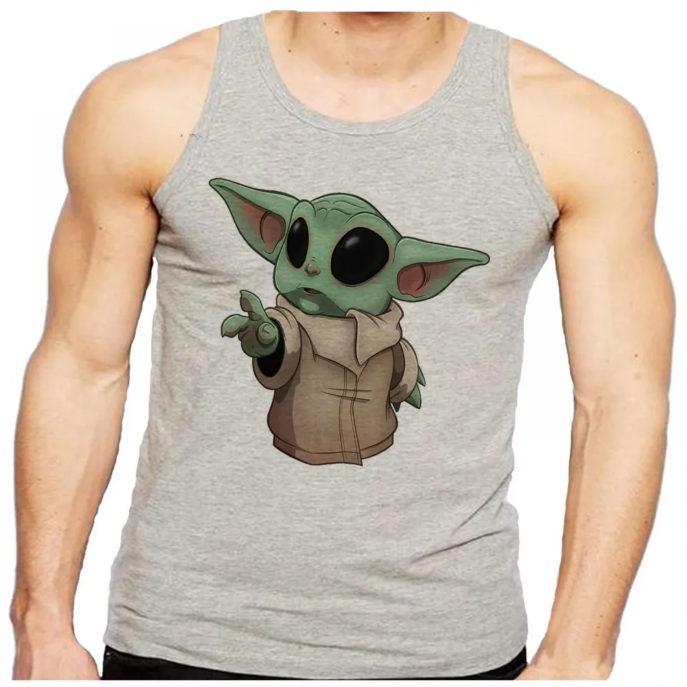 Camiseta Regata adulto ou infantil baby grogu yoda star wars mandalorian Imagem