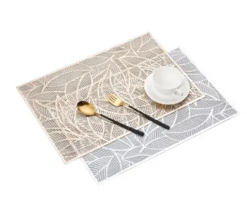 KIT 2 Jogo Americano Sousplat Descanso de Mesa Posta Jantar Design de recorte de folhas