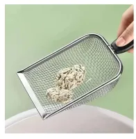 Pá Higiênica De Areia Para Gatos Peneira Coletora Aço Inox - Foto 6