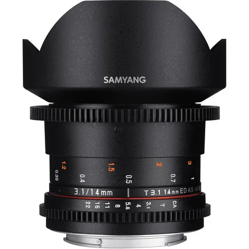 Lente Samyang 14mm Cine T3.1 VDSRL II p/ Nikon