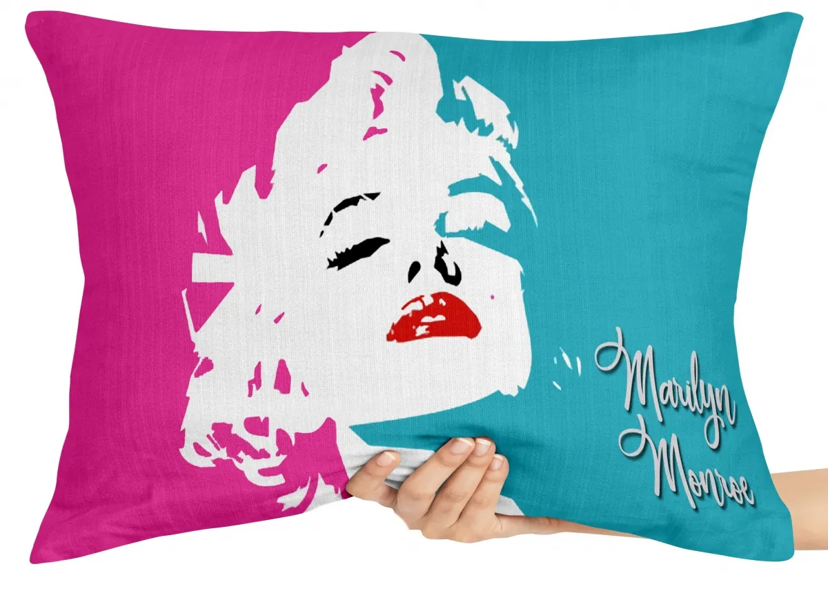 Almofada Gigante para sofá puff sala marilyn monroe colorida Imagem