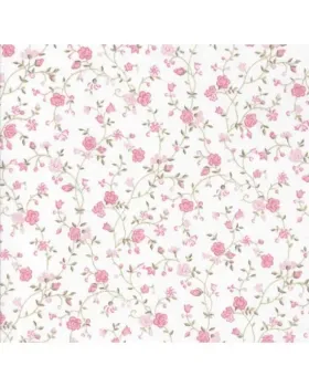  TECIDO CALDEIRA FLORAL MARINA  ROSA COR 62 