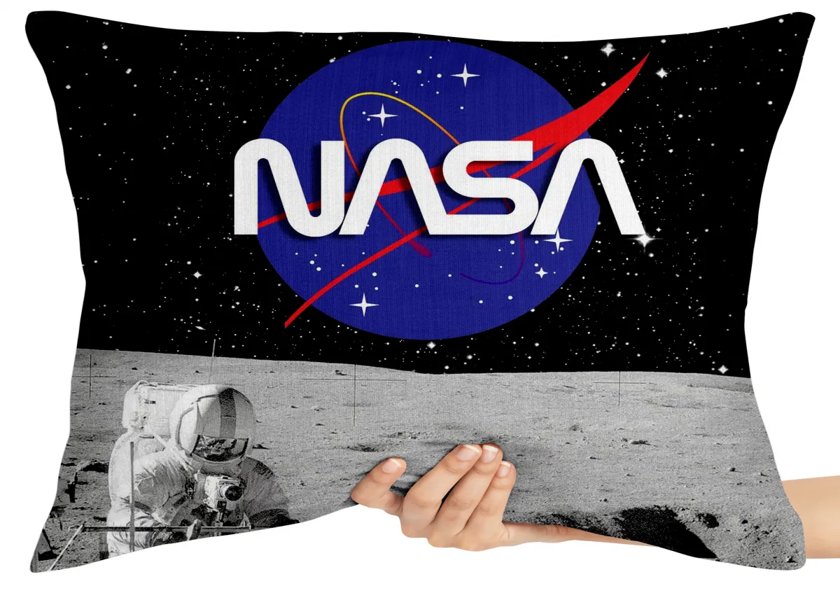 Almofada Gigante para sofá puff sala Nasa Astronauta Imagem