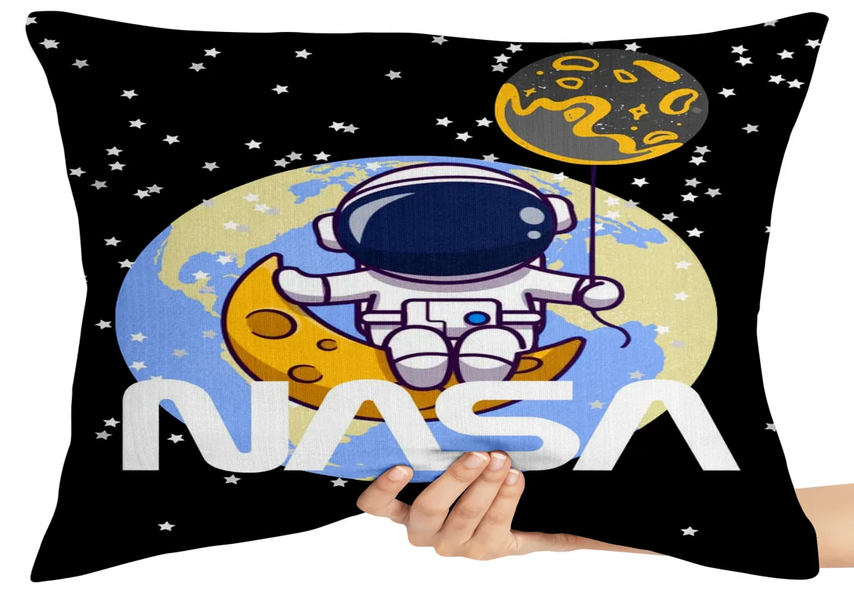 Almofada Gigante para sofá puff sala Nasa Lua Astronauta
