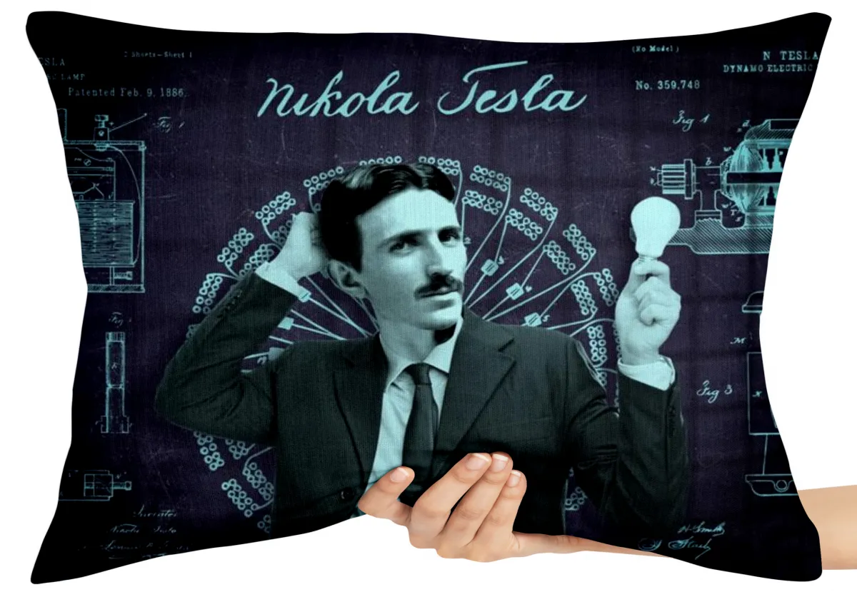 Almofada Gigante para sofá puff sala Nikola Tesla lâmpada Imagem
