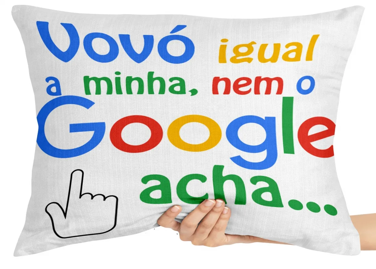 Almofada Gigante para sofá puff sala Vovó Igual A Minha Nem O Google Acha Presente