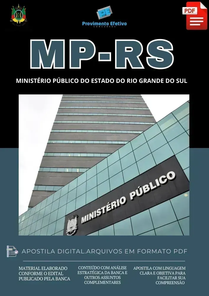 Apostila MP RS 2025 Analista MP Informática Imagem