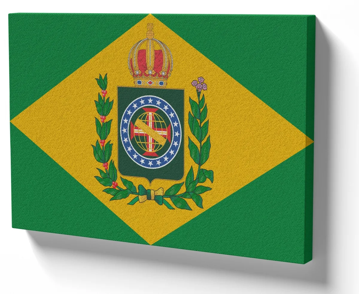 Azulejo decorativo personalizado parede ou mesa Bandeira Brasil imperial monarquia