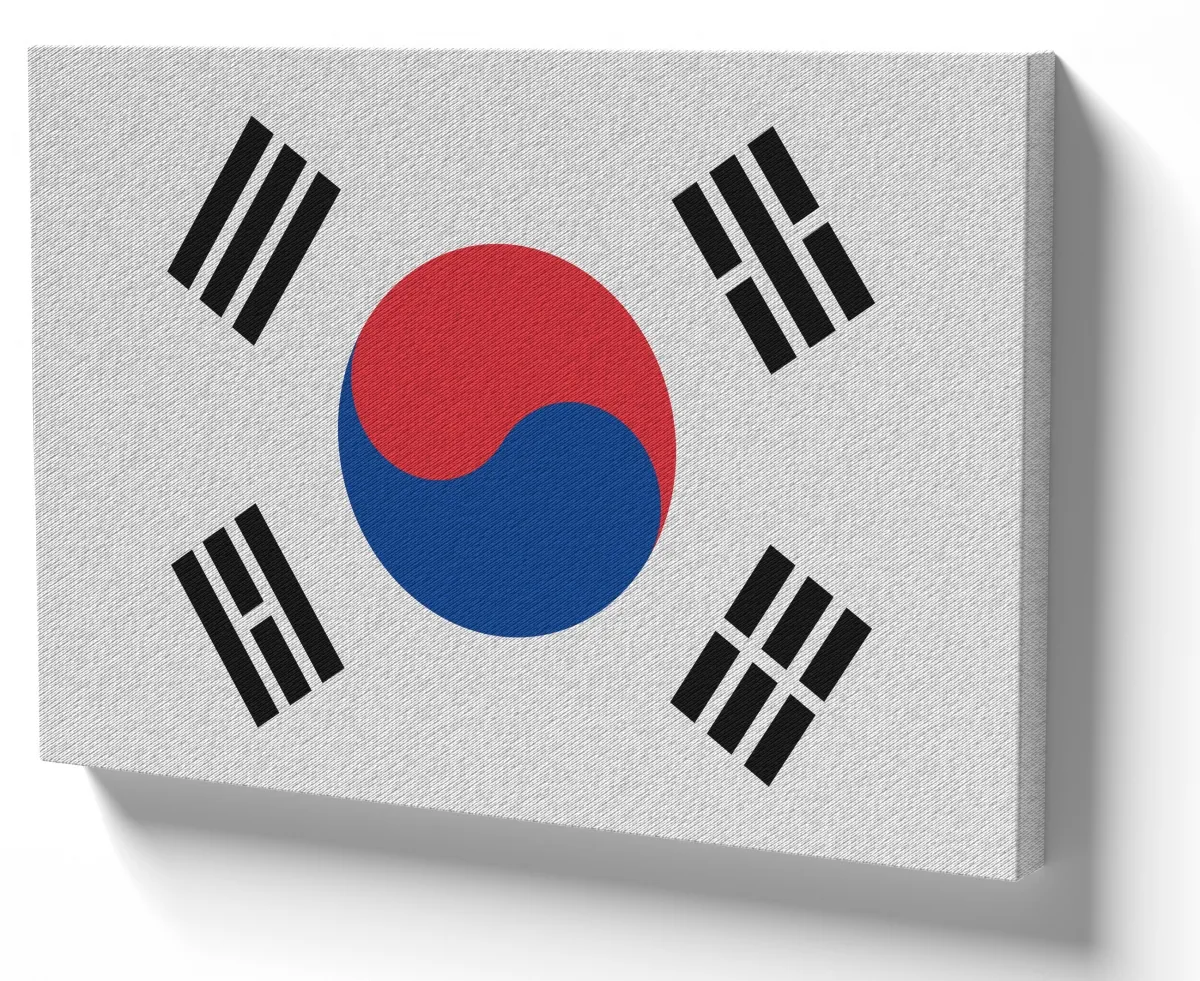 Azulejo decorativo personalizado parede ou mesa Bandeira Coreia do sul asia Imagem