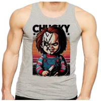 Camiseta Regata adulto ou infantil chucky boneco assassino - Foto 2