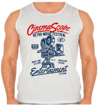 Camiseta Regata adulto ou infantil Cinema Arte festival antigo - Foto 2