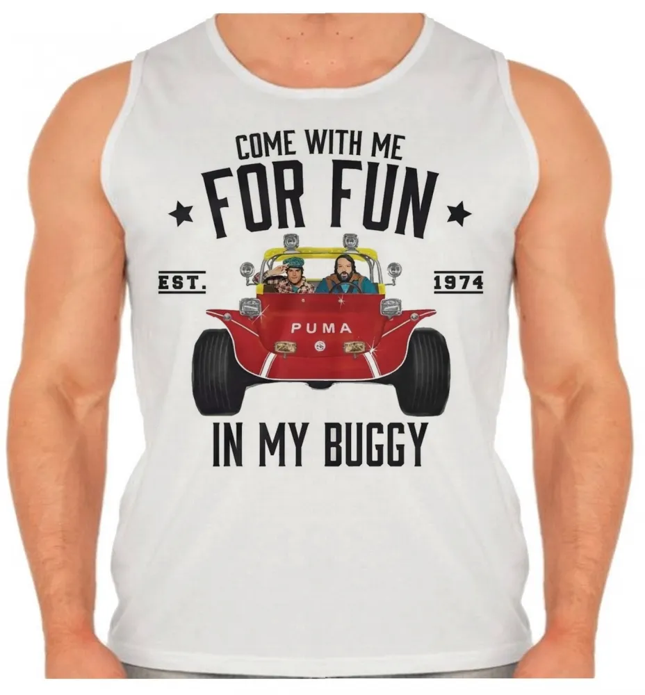 Camiseta Regata adulto ou infantil Dupla Explosiva buggy Bud Spencer e Terence Hill