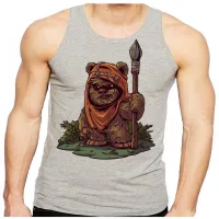 Camiseta Regata adulto ou infantil ewoks urso star wars - Foto 2
