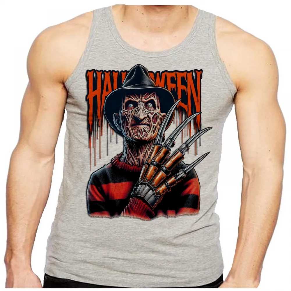 Camiseta Regata adulto ou infantil freddy krueger terror vilão