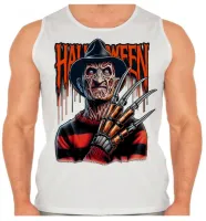 Camiseta Regata adulto ou infantil freddy krueger terror vilão - Foto 2