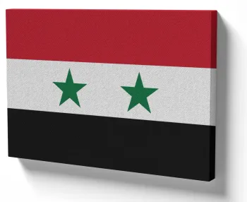 Azulejo decorativo personalizado parede ou mesa Bandeira siria República Árabe