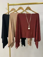 BLUSA CAPA EM VISCOLYCRA - BEGE - Foto 2