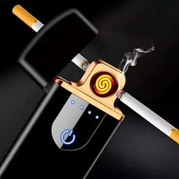 Isqueiro Acendedor Recarregável USB Eletrônico Premium Luxo Touch Presente Unissex Eletrônico - Foto 2