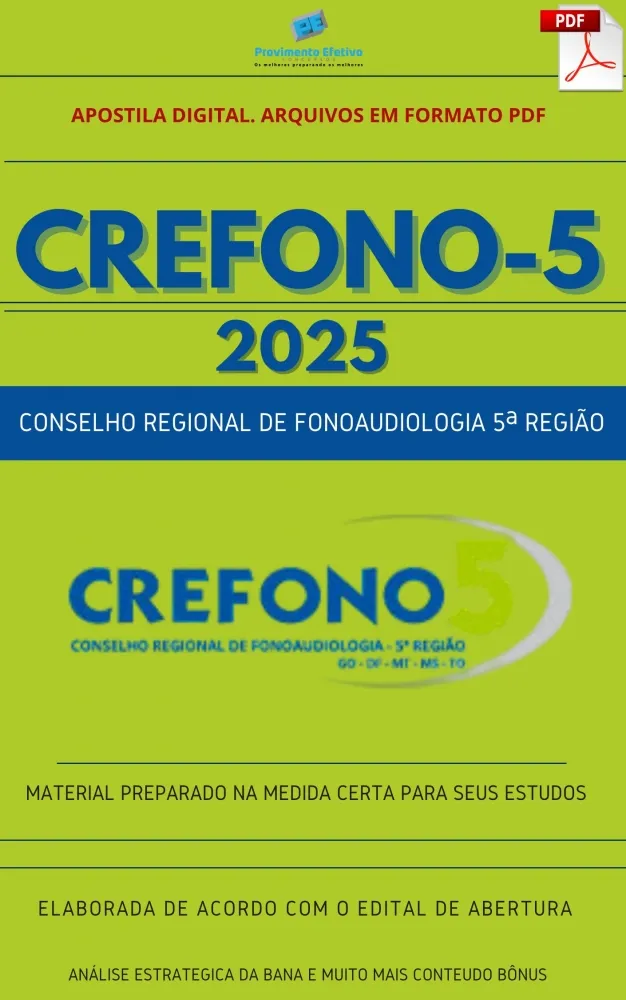 Apostila CREFONO 5 Região 2025 Analista Administrativo Imagem