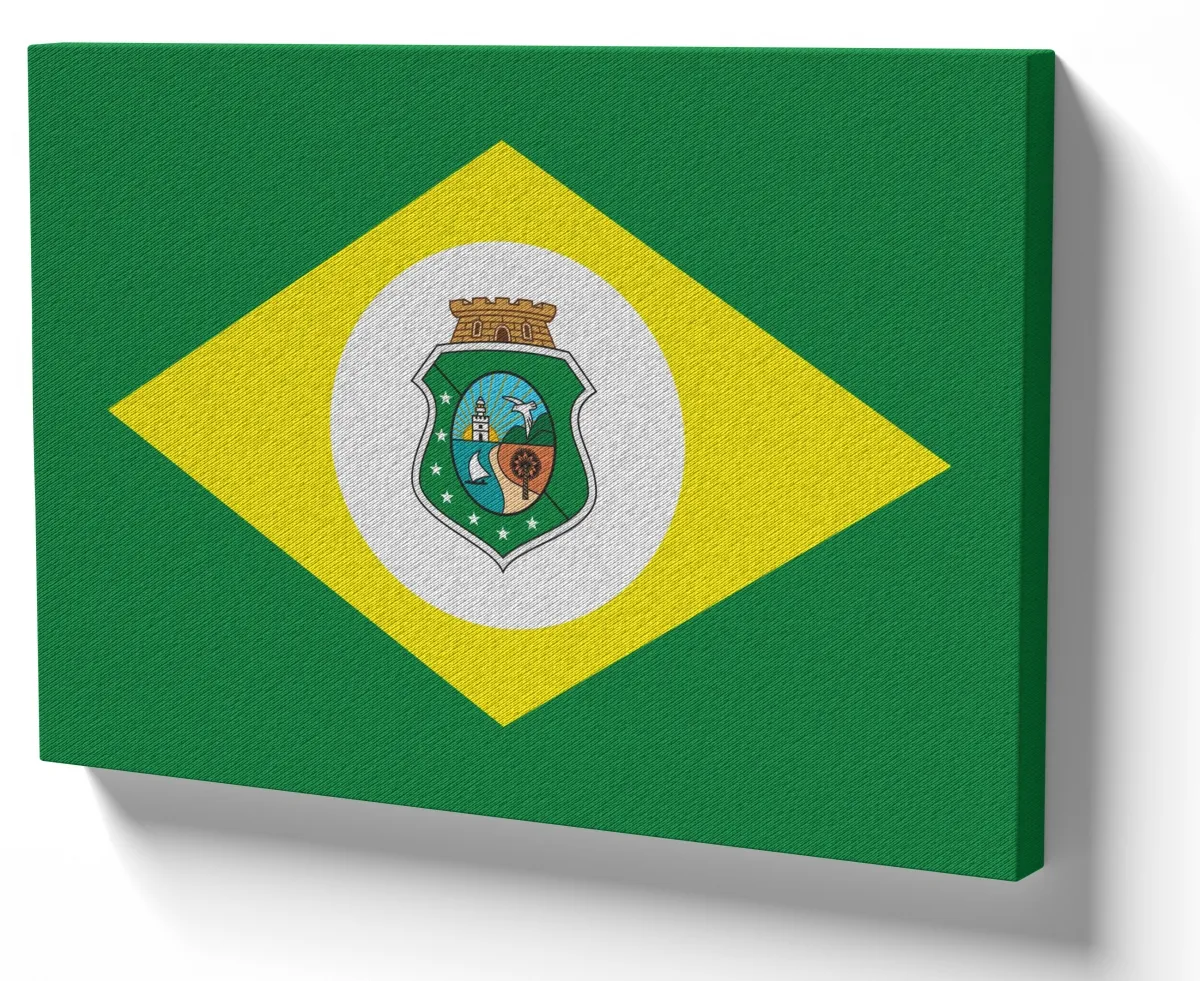 Azulejo decorativo personalizado parede ou mesa Bandeira Ceará