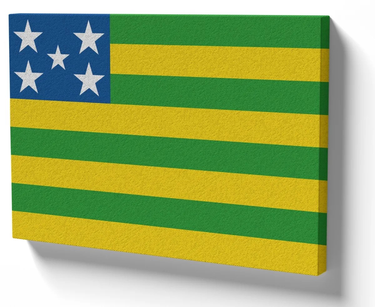 Azulejo decorativo personalizado parede ou mesa Bandeira Goiás
