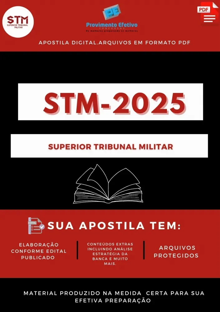 Apostila STM 2025 Administração - Analista Judiciário Imagem