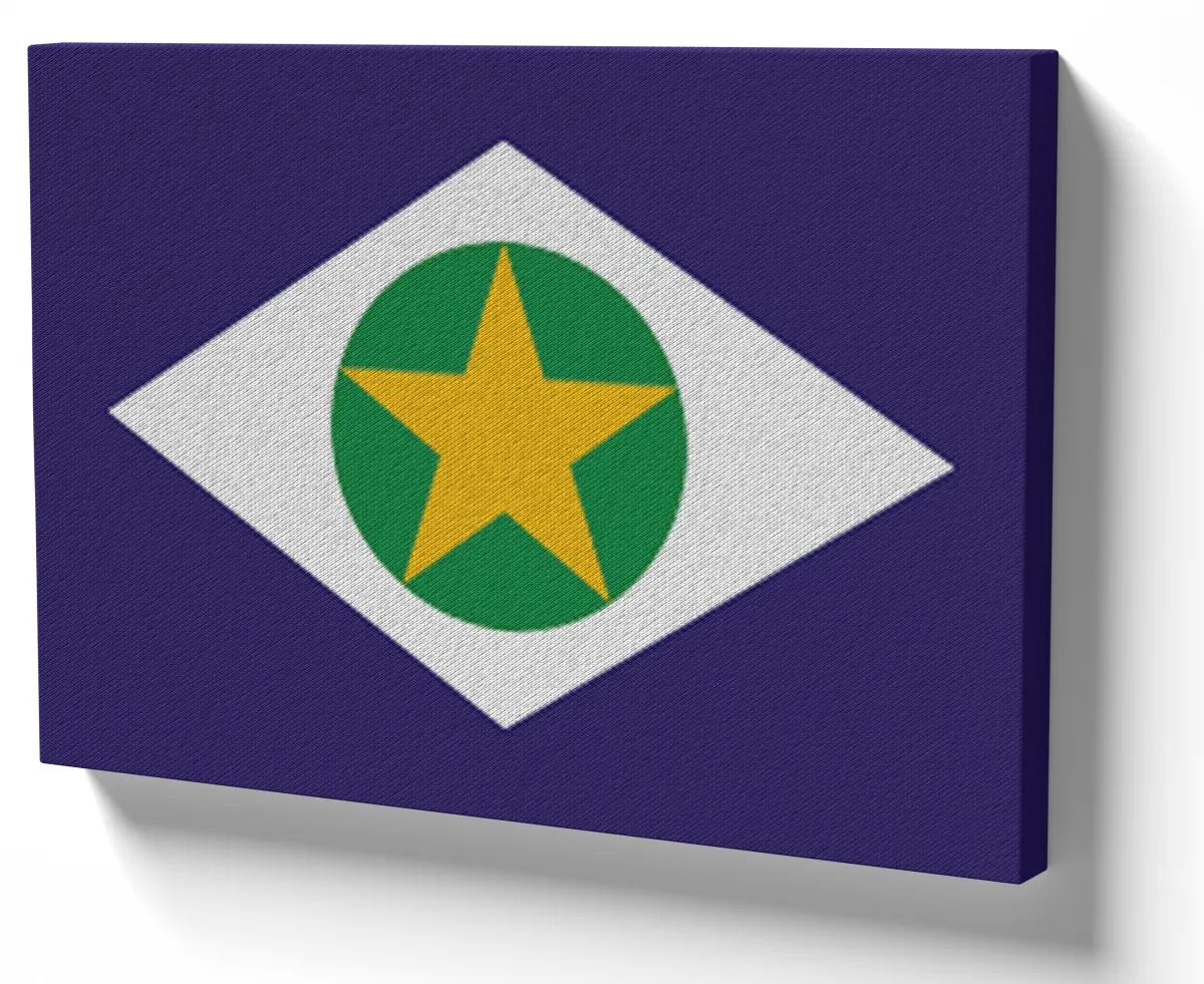 Azulejo decorativo personalizado parede ou mesa Bandeira mato grosso