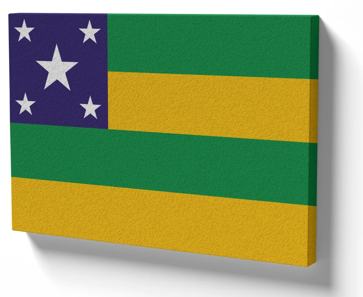 Azulejo decorativo personalizado parede ou mesa Bandeira Sergipe