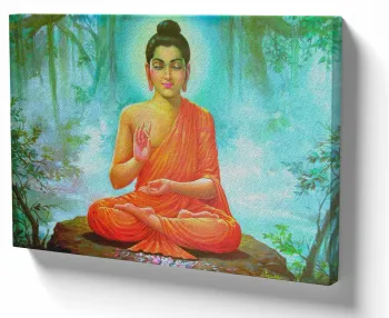 Azulejo decorativo personalizado parede ou mesa Buda flor Sidarta Gautama