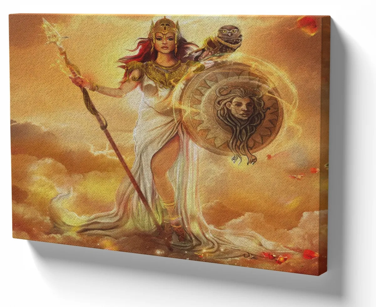 Azulejo decorativo personalizado parede ou mesa Deusa Athena Mitologia Grega Imagem