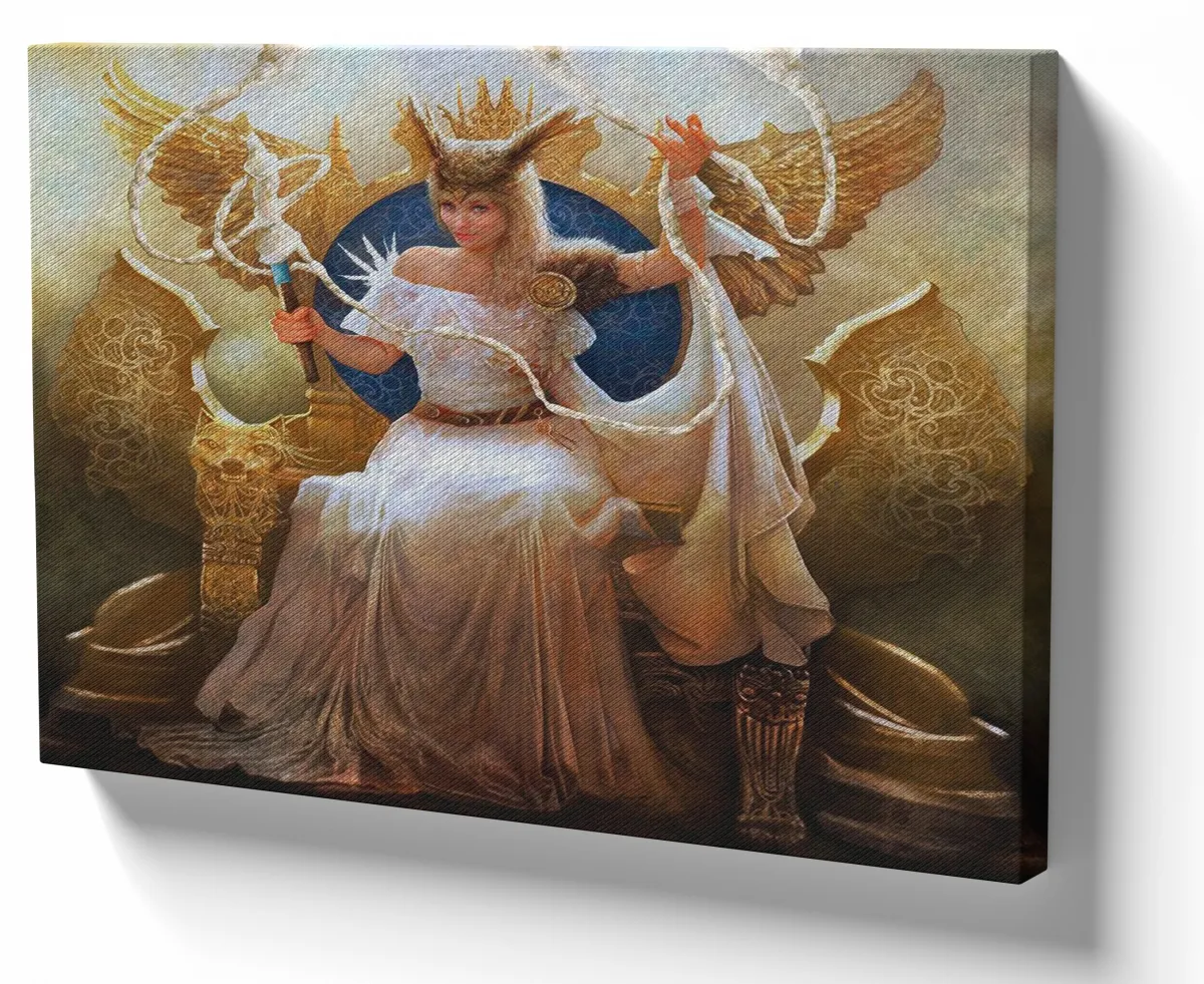 Azulejo decorativo personalizado parede ou mesa Deusa nórdica Frigga Thor Imagem