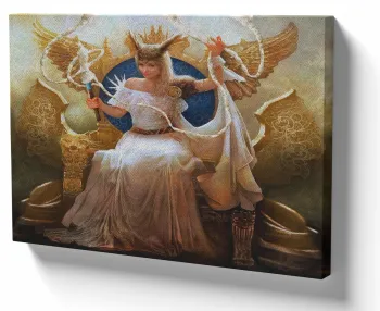 Azulejo decorativo personalizado parede ou mesa Deusa nórdica Frigga Thor