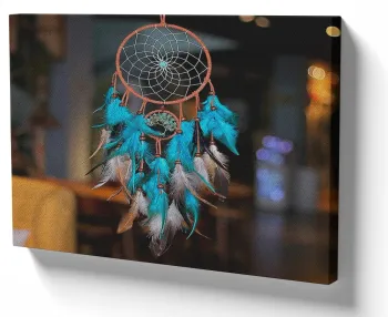 Azulejo decorativo personalizado parede ou mesa Filtro dos sonhos azul