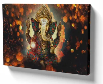 Azulejo decorativo personalizado parede ou mesa Ganesha pedras elefante