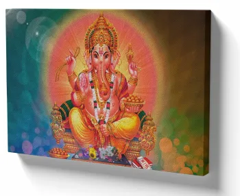 Azulejo decorativo personalizado parede ou mesa Ganesha sentado elefante